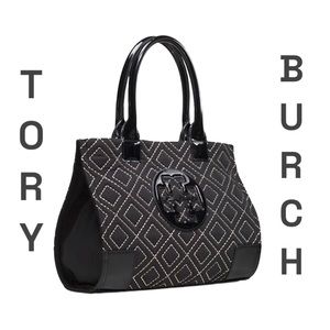 Tory Burch Black Quilted Tote